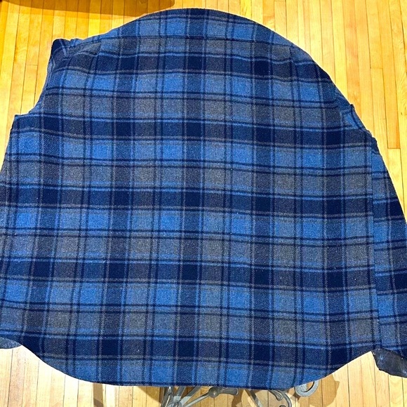 🧥Stylish Vintage ROOTS Men's Blue Plaid Jacket - Size L 🧥 - Picture 3 of 10